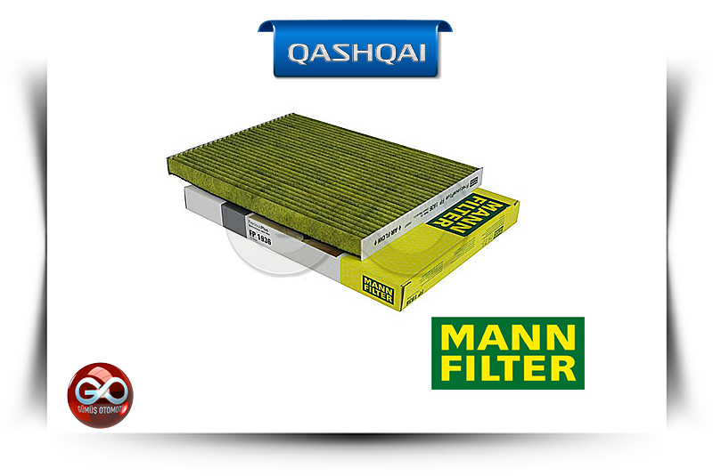 Kabin hava filtresi, yeşil katlı pleat; MANN FILTER ambalajı
