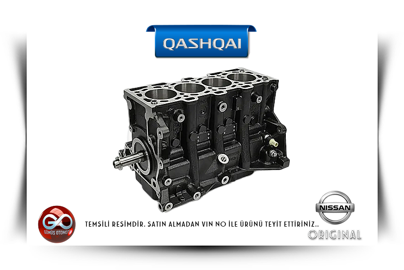 Motor silindir bloğu; siyah metal, üzerinde kanallar ve bağlantı parçaları