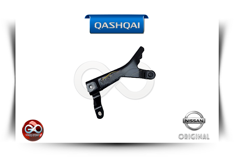 14486-00QAK siyah metal montaj braketı, delikli bağlantı kolu