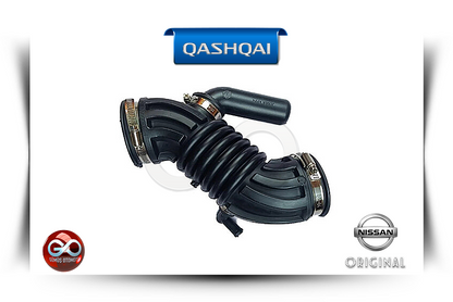 Siyah kauçuk hava giriş hortumu, metal kelepçeli; QASHQAI uyumlu