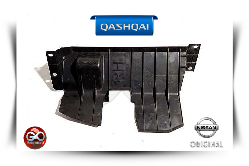 Siyah plastik Nissan Qashqai çamurluk davlumbazı (orijinal)