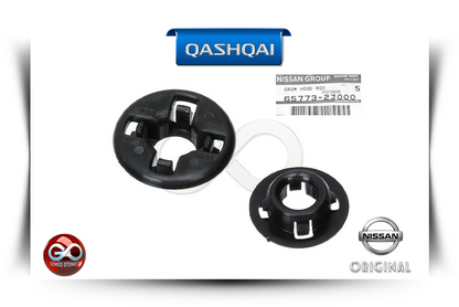 Siyah plastik taban adaptörü ve yaylı metal parça, Nissan uyumlu