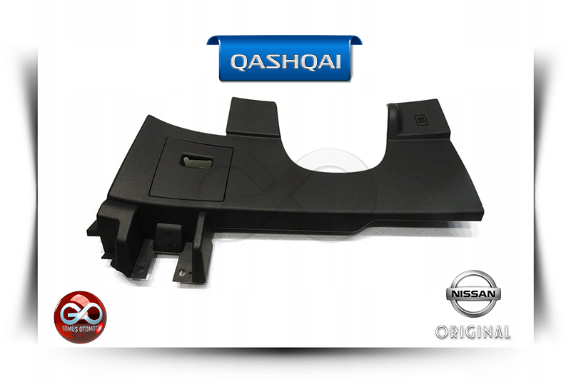 Siyah plastik otomotiv parçası, Qashqai/Nissan uyumlu, kilitli yuva kapağı