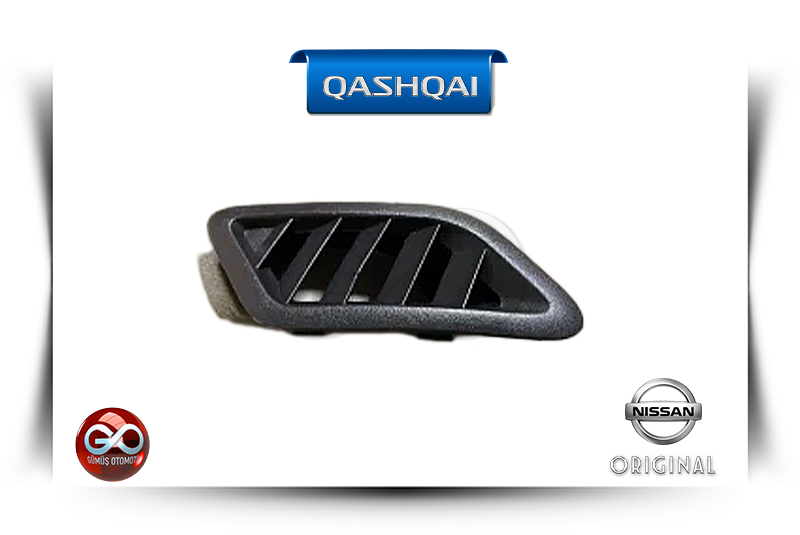 Nissan Qashqai için koyu gri havalandırma ızgarası, üç kanatlı