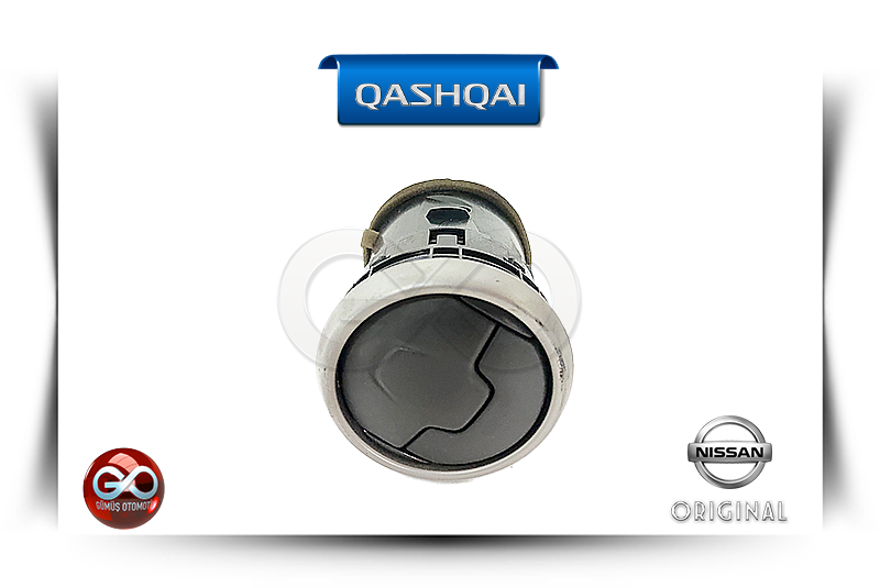 QASHQAI J10E dairesel havalandırma ızgarası; siyah iç, krom çerçeve