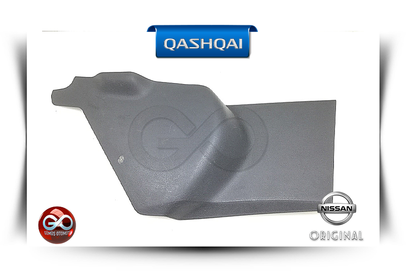 Gri plastik alt konsol kapağı, Nissan logosu