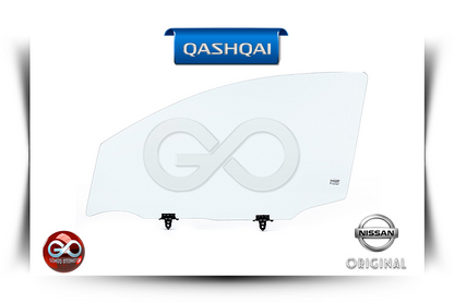 QASHQAI yan camı, açık mavi şeffaf cam paneli ve montaj braketleri