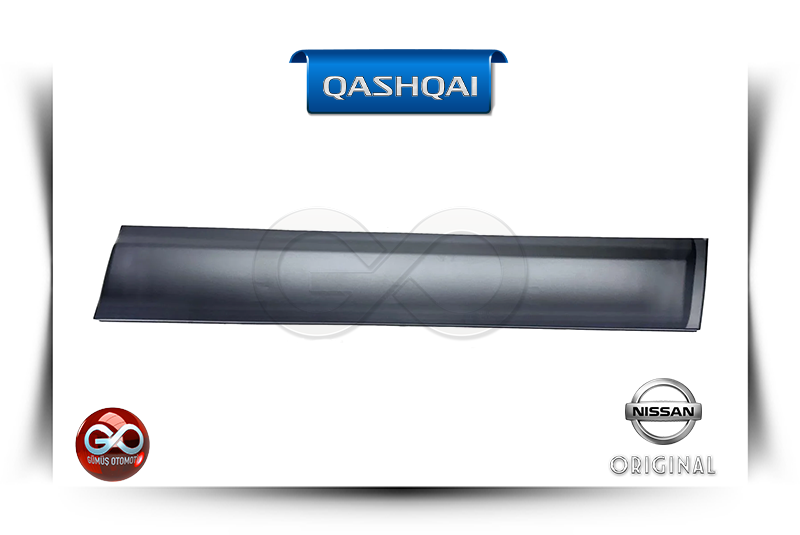 Nissan logolu QASHQAI için siyah uzun kaplama şeridi