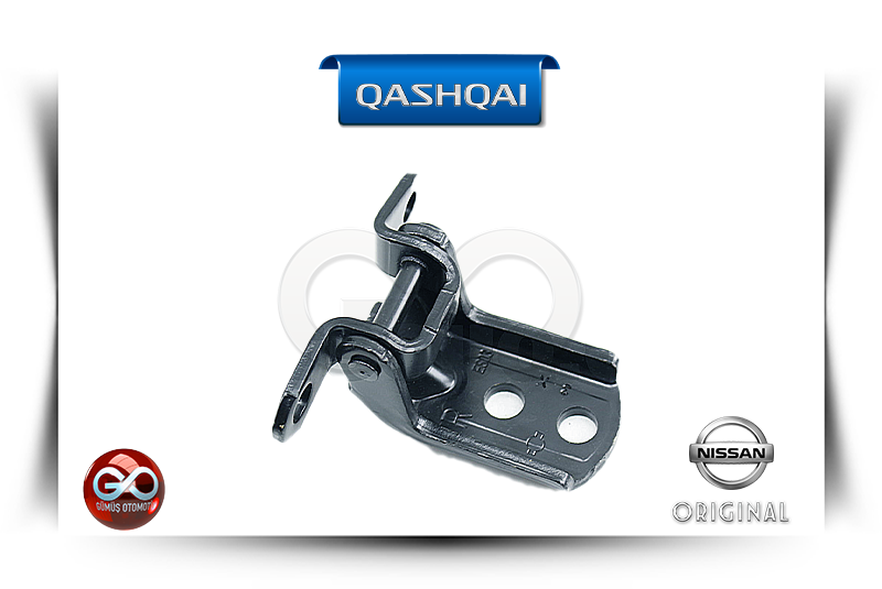 Siyah metal askı braket parçası, delikli ve montaj kulaklı