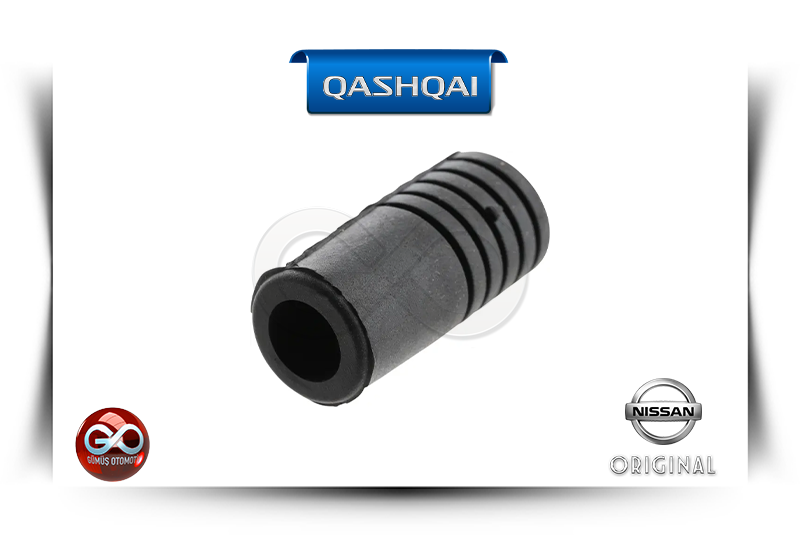 Siyah kauçuk körük, silindirik ve oluklu; Nissan/Qashqai uyumlu