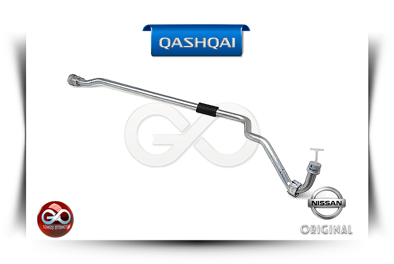 92480-VK510 orijinal metal egzoz borusu; QASHQAI/NISSAN logolu bağlantı parçası