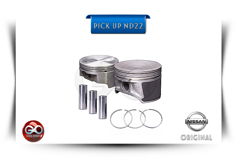 A2010-VK600<br>PİSTON+SEGMAN >>SET >>STD >>TAKIM<br>PICK UP >>ND22 >>YD25DDTI >>2500 cc>>TURBO DİZEL