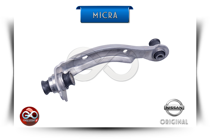 Sol motor travers bağlantı braketi, gri metal kol ve iki burç bağlantısı