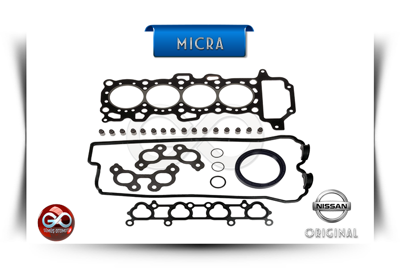 Micra üst takım conta seti: Nissan ORJINAL etiketli çok parçalı motor conta