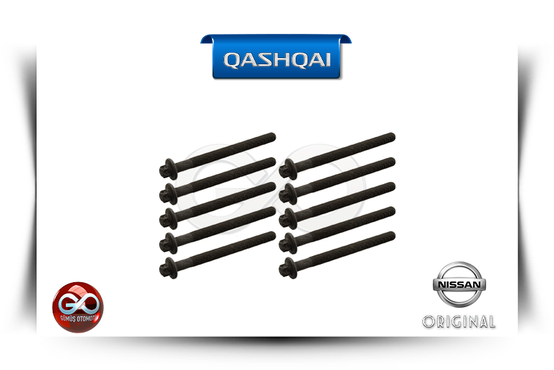 11056-00Q0B<br>SİLİNDİR KAPAK SAPLAMASI<br>QASHQAI-J10E-K9K-1500 cc DİZEL - Gümüş Otomotiv