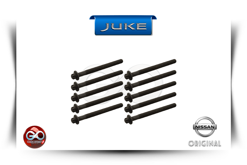 11056-00Q0B<br>SİLİNDİR KAPAK SAPLAMASI<br>JUKE >>F15E >>K9K >>1500 cc DİZEL - Gümüş Otomotiv