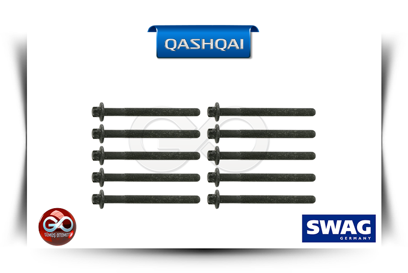 11056-00Q0B<br>SİLİNDİR KAPAK SAPLAMASI<br>QASHQAI-J10E-K9K-1500 cc DİZEL - Gümüş Otomotiv