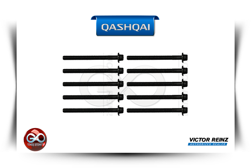 11056-00Q0B<br>SİLİNDİR KAPAK SAPLAMASI<br>QASHQAI-J10E-K9K-1500 cc DİZEL - Gümüş Otomotiv