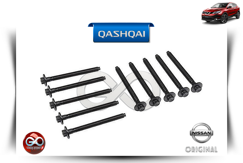 11056-00Q0E<br> SİLİNDİR KAPAK SAPLAMASI<br> QASHQAI-J11E-R9M-1600 cc DİZEL - Gümüş Otomotiv