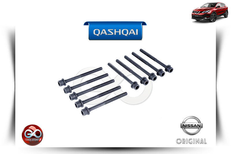 11056-00Q0G<br>SİLİNDİR KAPAK SAPLAMASI<br>QASHQAI - J11E - HRA2DDT - 1200 cc  BENZİNLİ - Gümüş Otomotiv