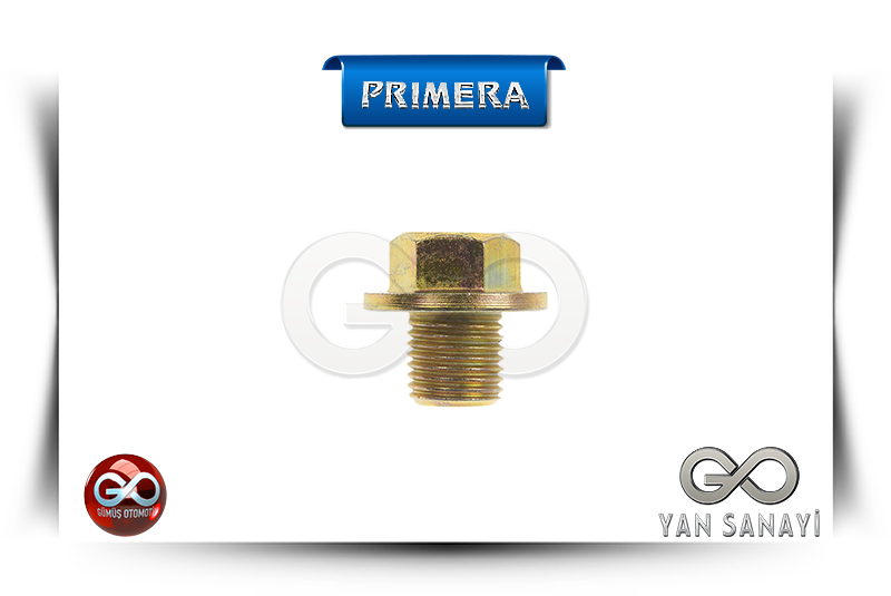 PRIMERA motor yağ karter tapası, pirinç renkli yan sanayi