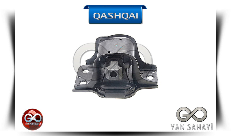 Siyah motor takozu braket ve montaj delikleri