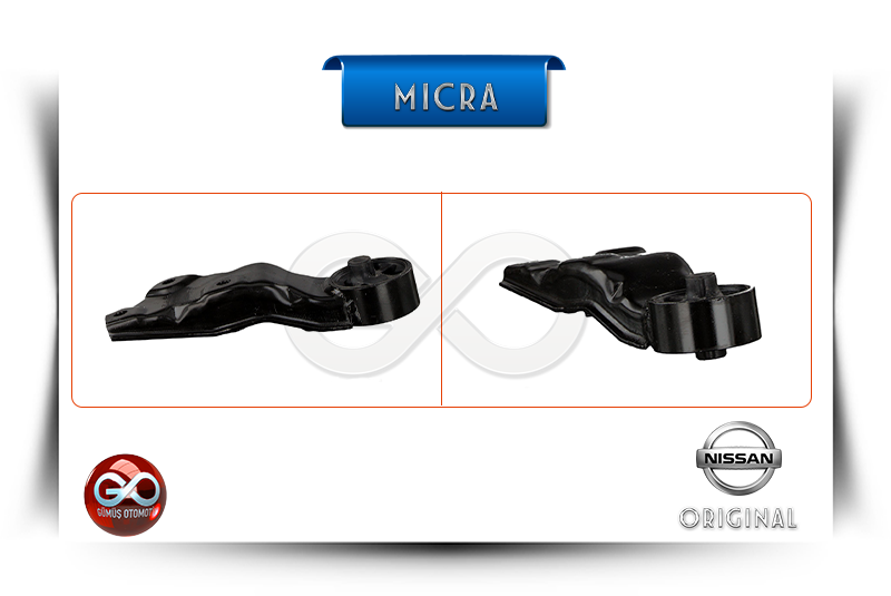 Siyah motor kulağı braket, farklı açıdan görünüm ve montaj yüzeyi