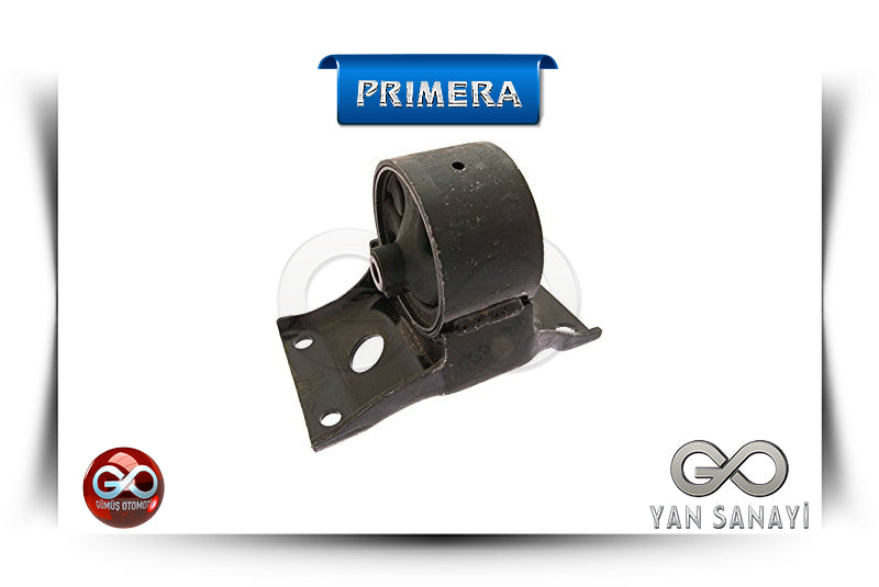 Siyah motor kulağı braketi, yuvalı burç ve delikli montaj plakası