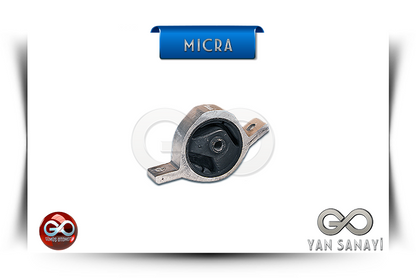 Arka motor kulağı: siyah kauçuk parça ve iki cıvatalı metal braket