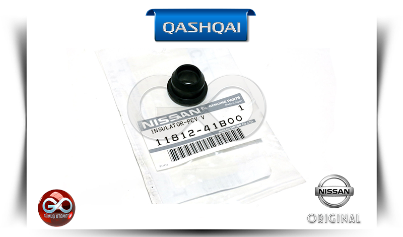 11812-41B00 ambalajlı lastik burç, etiketli Nissan