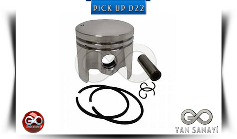 12010-3S150<br>PİSTON + SEGMAN "0,50 mm" - TAKIM<br>PICK UP - D22 - TD27 - 2700 cc - DİZEL - Gümüş Otomotiv