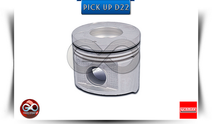Gri metal piston, üstte delik ve segman kanalları