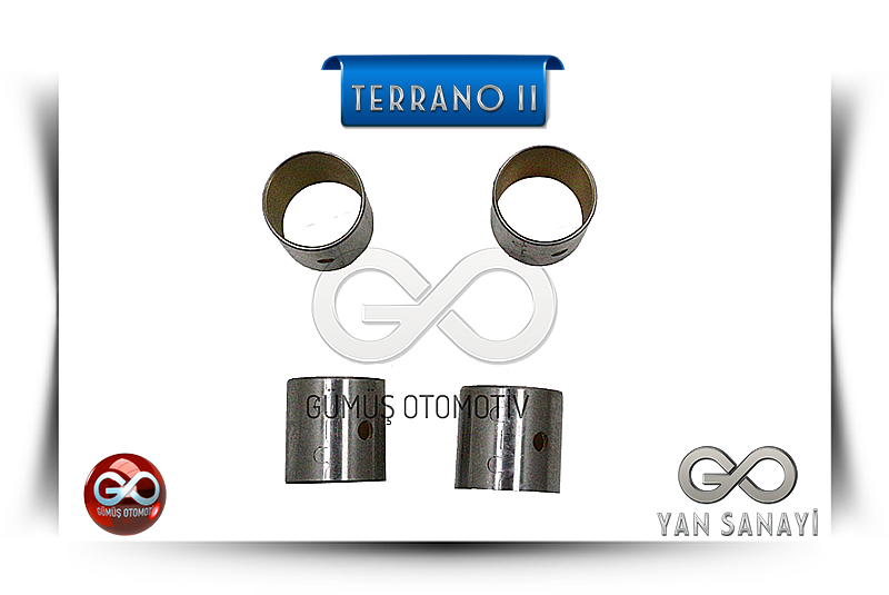 Piston kol burcu, metal silindirik burç seti (2 adet)