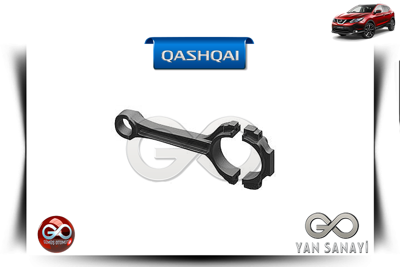 12100-00QAJ<br> PİSTON KOLU<br> QASHQAI-J11E-K9K-1500 cc DİZEL - Gümüş Otomotiv