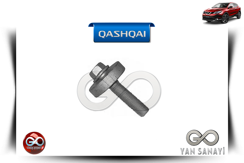 12201-00QAW<br> KRANK PULESİ MONTAJ CİVATASI<br> QASHQAI-J11E-K9K-1500 cc DİZEL - Gümüş Otomotiv