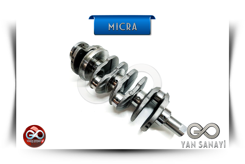 Krank mili, metal motor parçası; Yan Sanayi amblemiyle
