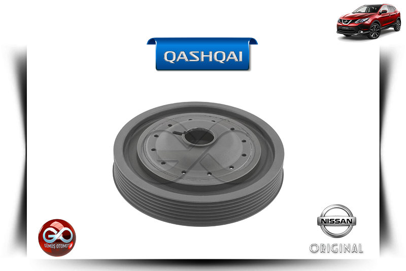 12303-00Q1H<br> KRANK PULESİ<br> QASHQAI-J11E-K9K-1500 cc DİZEL - Gümüş Otomotiv