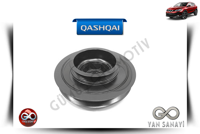 12303-00Q1H<br> KRANK PULESİ<br> QASHQAI-J11E-K9K-1500 cc DİZEL - Gümüş Otomotiv