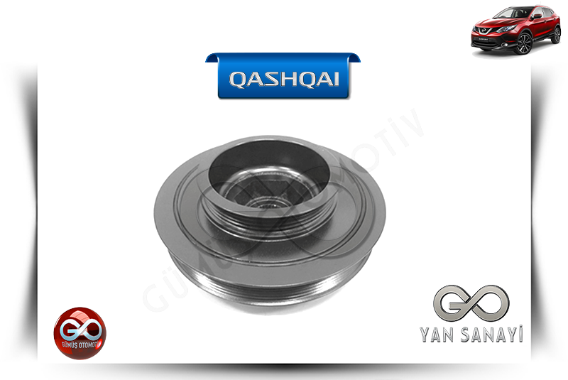 12303-00Q1J<br> KRANK PULESİ<br> QASHQAI-J11E-R9M-1600 cc DİZEL - Gümüş Otomotiv