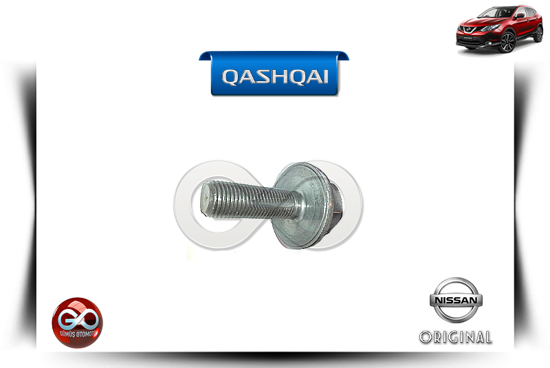 12309-00Q0H<br> KRANK PULESİ MONTAJ CİVATASI<br> QASHQAI-J11E-R9M-1600 cc DİZEL - Gümüş Otomotiv