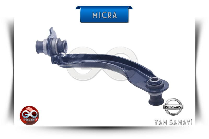 Sol motor travers bağlantı braketi, koyu metal kol ve iki burç bağlantısı