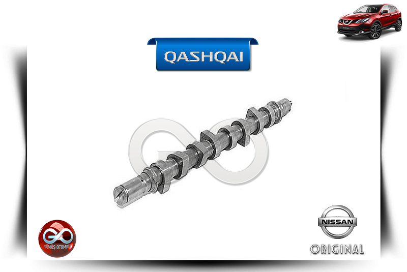 13001-00Q0T<br> EKSANTRİK MİLİ<br> QASHQAI-J11E-K9K-1500 cc DİZEL - Gümüş Otomotiv