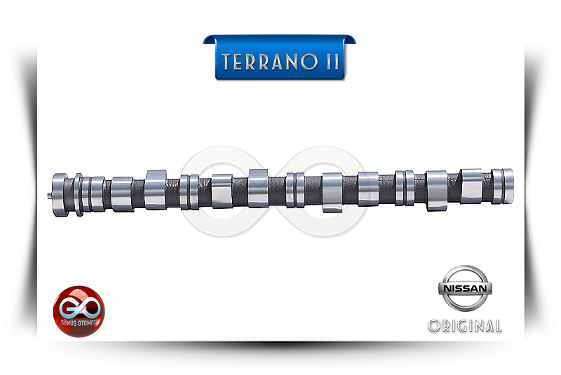 Eksantrik mili, uzun silindir gövdeli metal parça (Nissan Original)