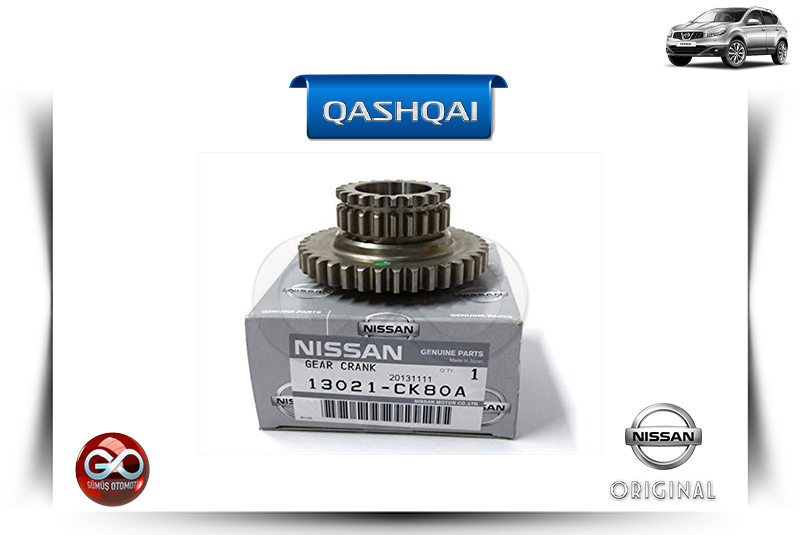 13021-CK80A <br> KRANK MİLİ ÖN DİŞLİSİ<br> QASHQAI - J10E - MR20DE - 2000 cc DİZEL - Gümüş Otomotiv
