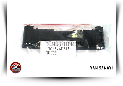 Şeffaf poşette siyah plastik otomotiv kılavuzu; üzerinde etiket ve Yan Sanayi yazısı