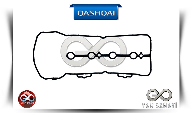 Motor kapak contası, delikli hatlı şema görünümü