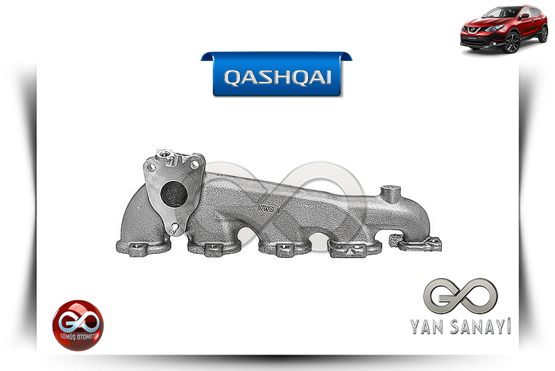 14004-00Q1C<br>EKSOZ MANİFOLT<br> QASHQAI-J11E-R9M-1600 cc DİZEL - Gümüş Otomotiv