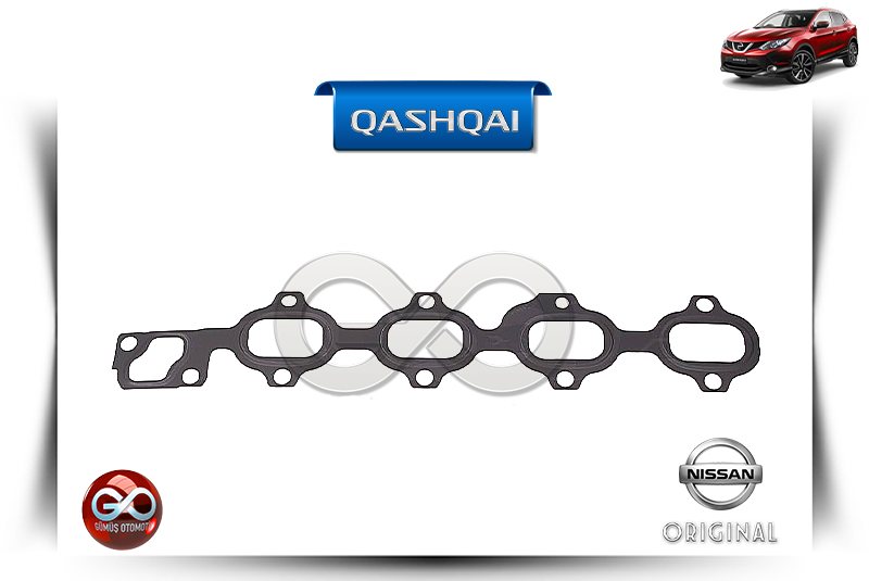 14036-00Q0L<br> EKSOZ MANİFOLT CONTASI<br> QASHQAI-J11E-R9M-1600 cc DİZEL - Gümüş Otomotiv