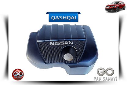 Bakalit motor koruyucu üst parça; Nissan logolu, dairesel açıklıklı