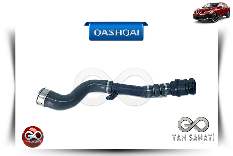 14460-00Q1D<br> INTERCOOLER RADYATÖR GİRİŞ BORUSU<br> QASHQAI-J11E-K9K-1500 cc DİZEL - Gümüş Otomotiv